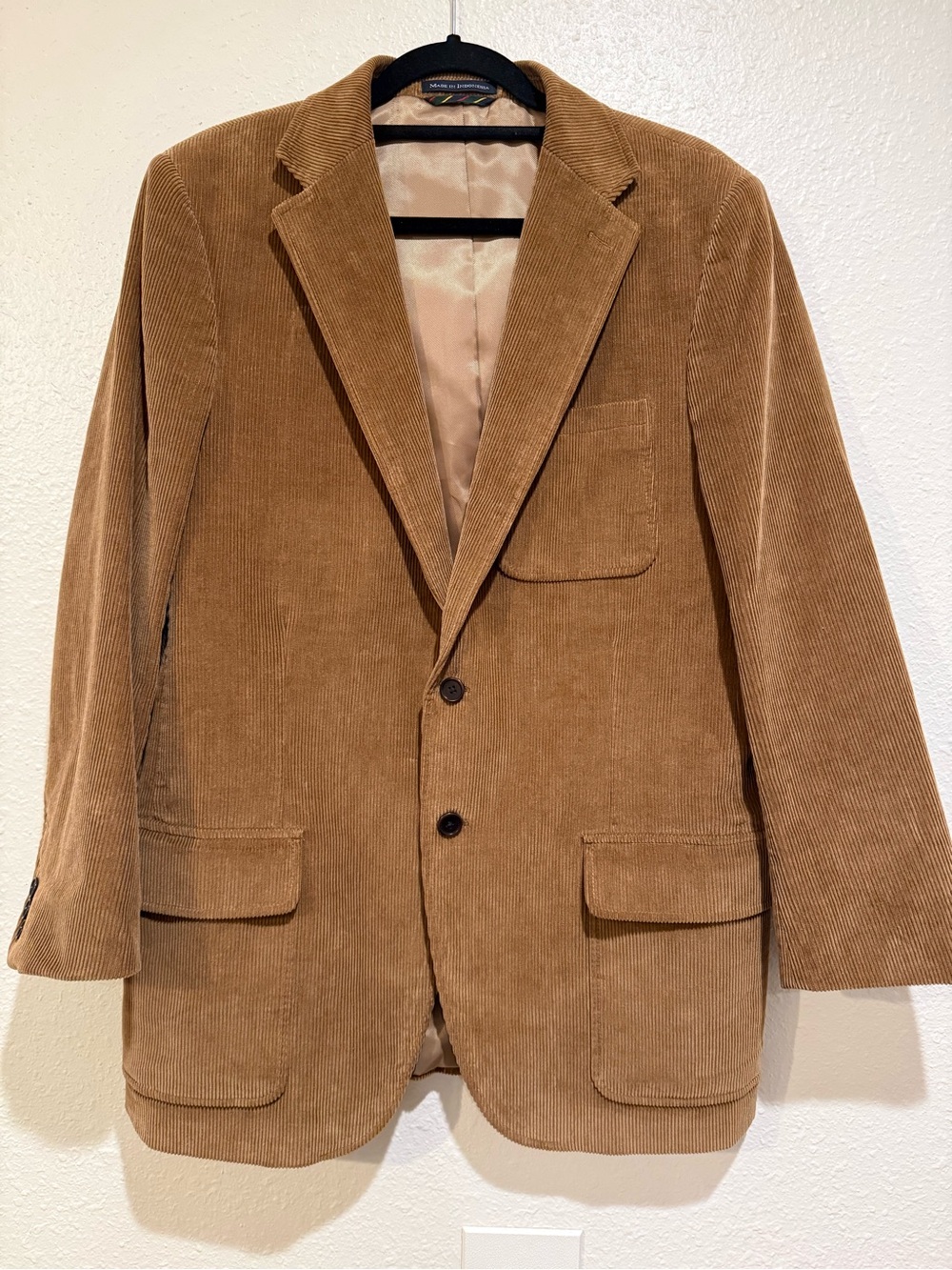 Lands’End Men's Brown Corduroy Sport Coat Blazer 41 Reg.